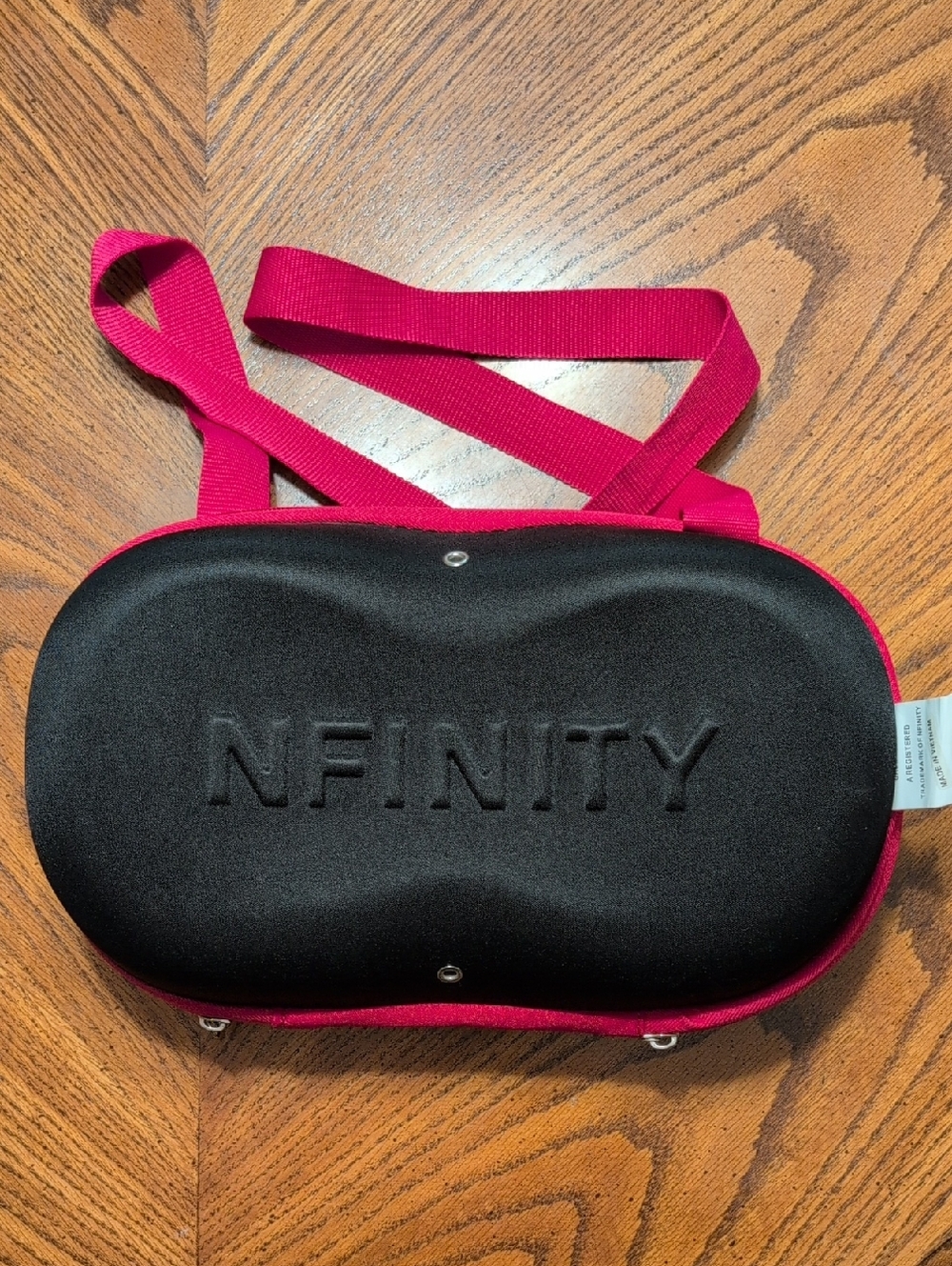 NFINITY Cheer Shoe CASE ONLY Black Hard Shell Case with Pink Strap Women Sz 9